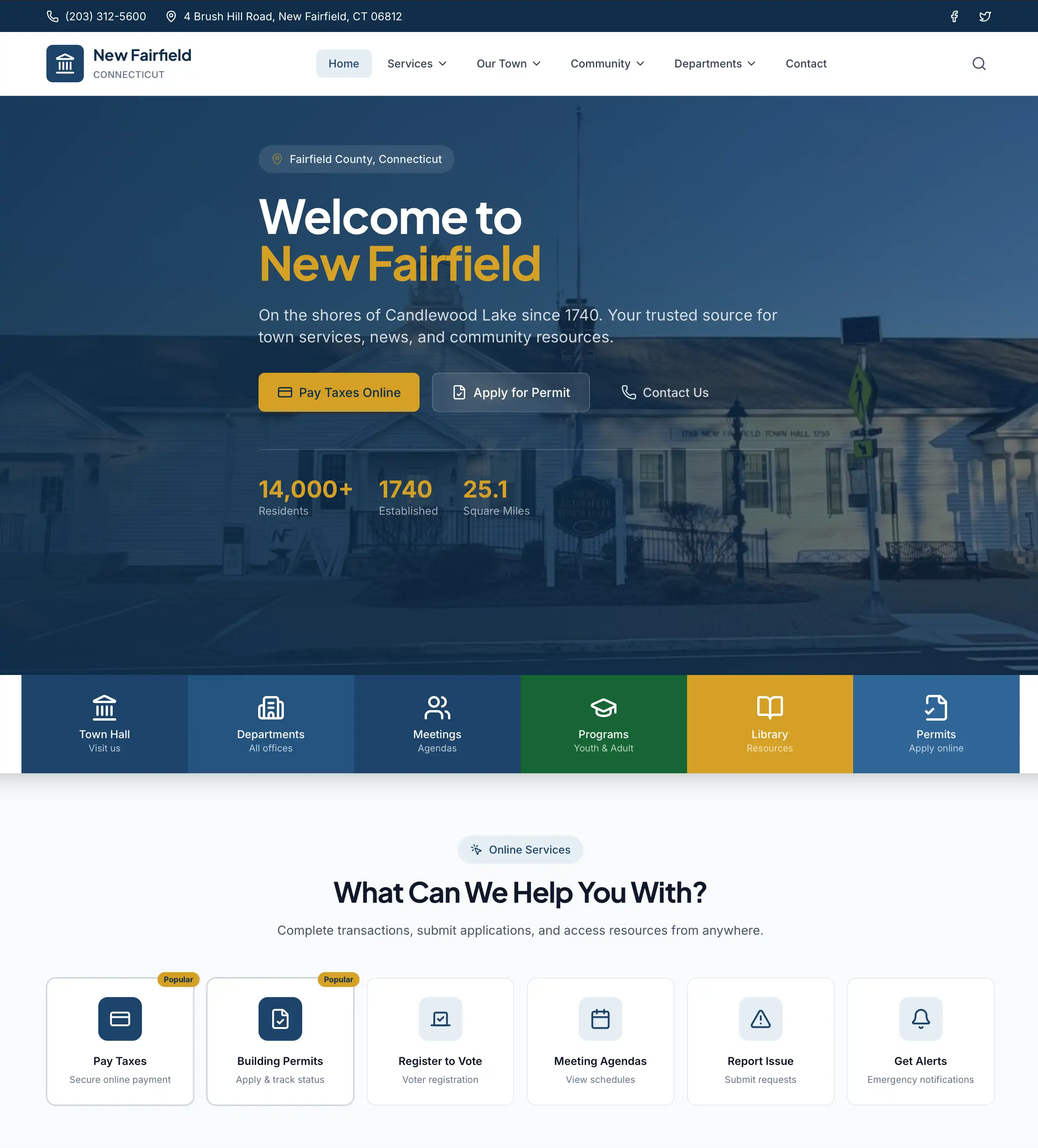 New Fairfield, CT - Town Website Redesign Proposal